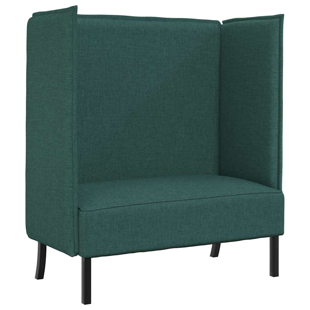 Sofa s visokim naslonom 101cm Tamnozelena tkanina