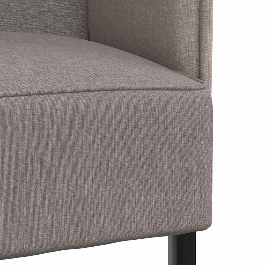Sofa s visokim naslonom 101cm Sivo-smeđa tkanina