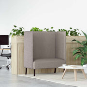 Sofa s visokim naslonom 101cm Sivo-smeđa tkanina