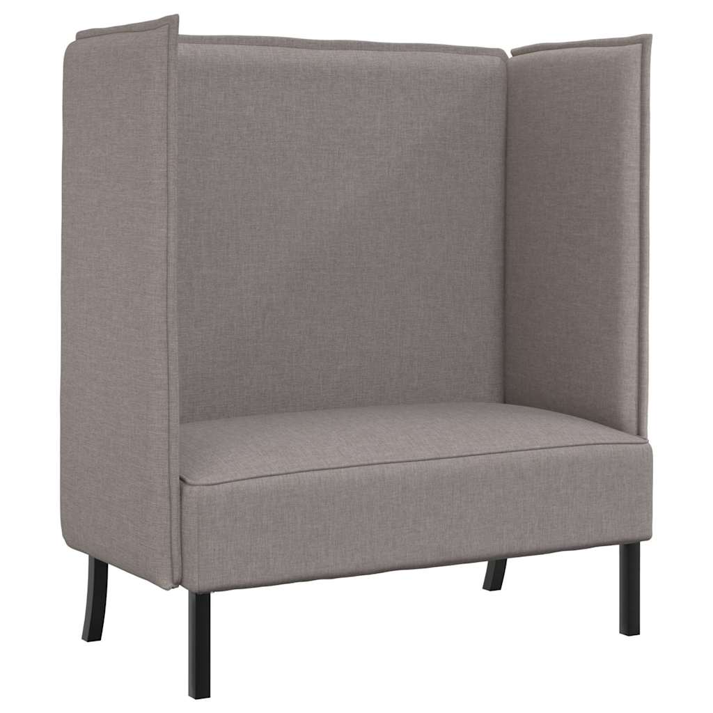 Sofa s visokim naslonom 101cm Sivo-smeđa tkanina