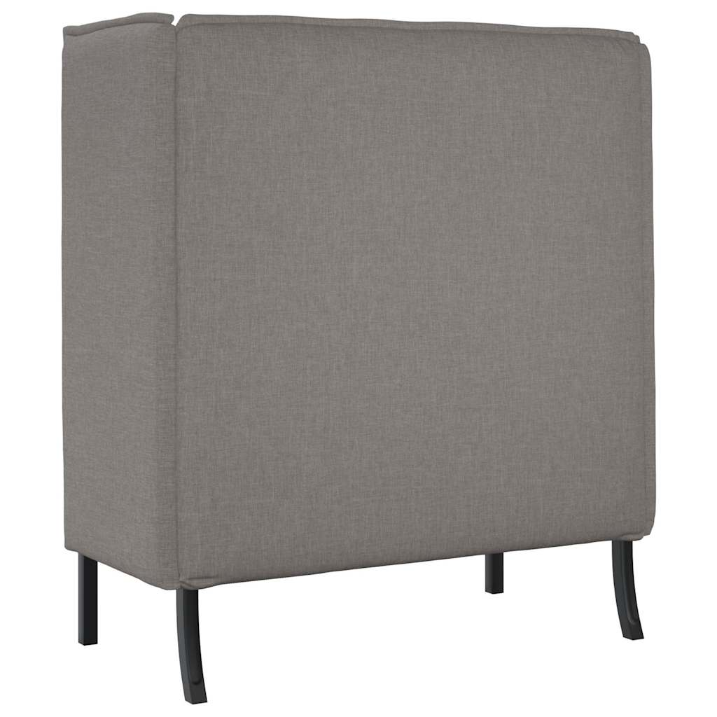 Sofa s visokim naslonom 101cm Sivo-smeđa tkanina