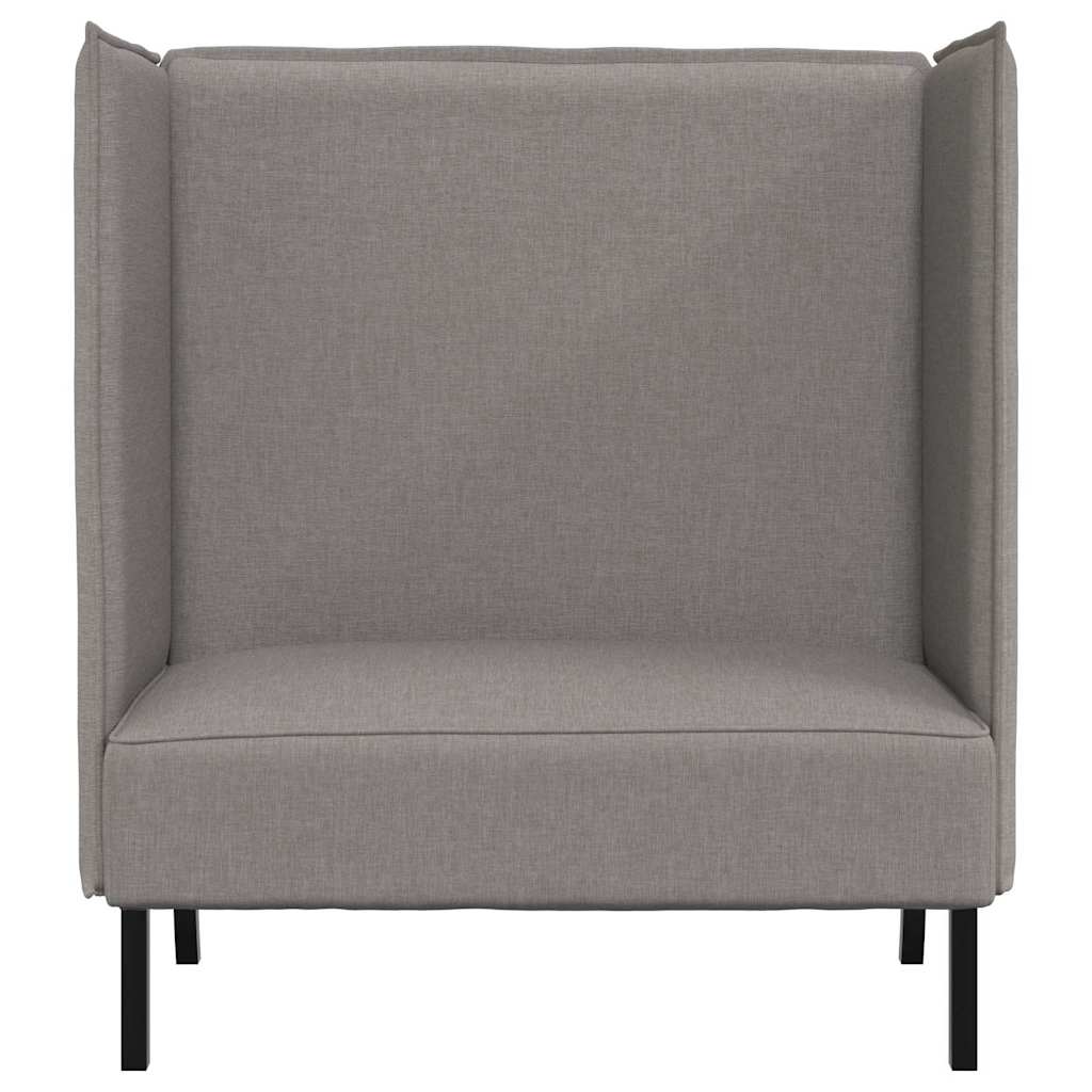 Sofa s visokim naslonom 101cm Sivo-smeđa tkanina
