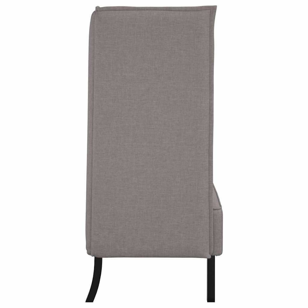 Sofa s visokim naslonom 101cm Sivo-smeđa tkanina