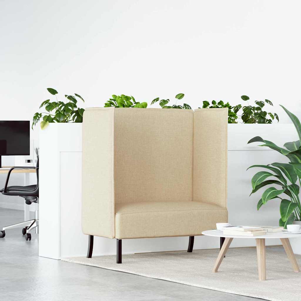 Sofa s visokim naslonom 101cm Krema tkanina