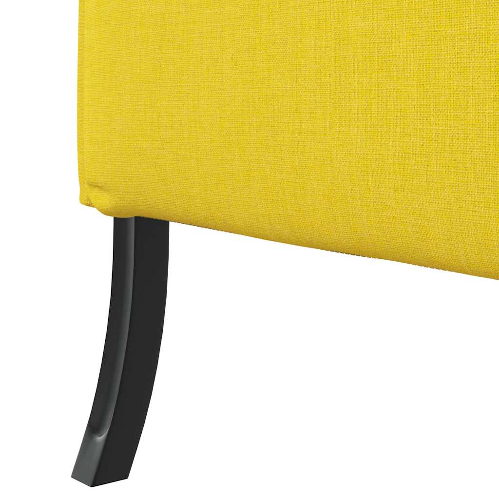 Sofa s visokim naslonom 101cm Svjetložuta tkanina