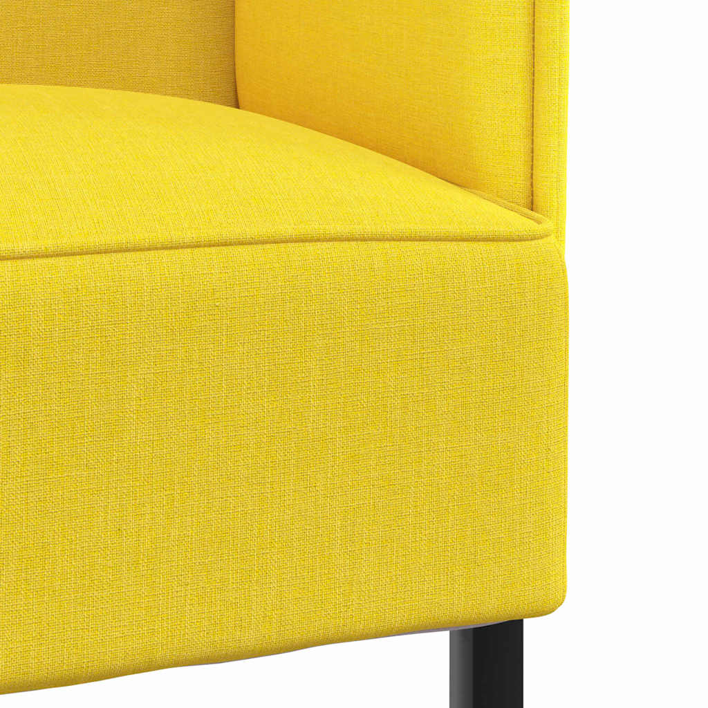 Sofa s visokim naslonom 101cm Svjetložuta tkanina