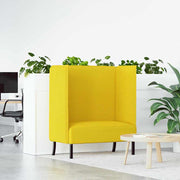 Sofa s visokim naslonom 101cm Svjetložuta tkanina