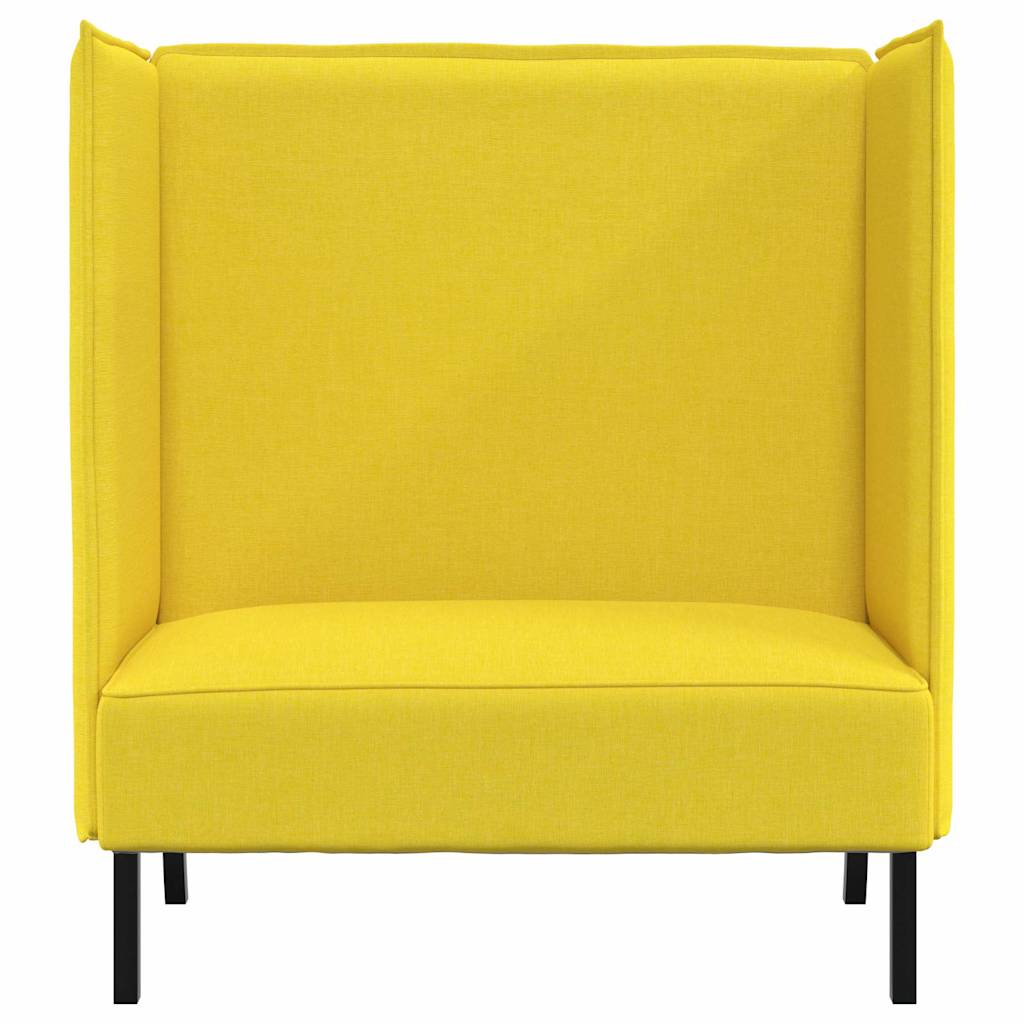 Sofa s visokim naslonom 101cm Svjetložuta tkanina