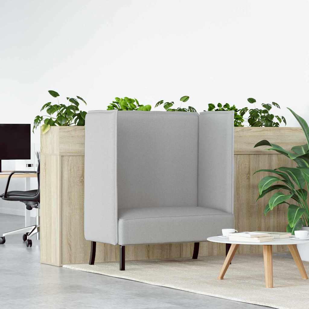 Sofa s visokim naslonom Siva boja oblaka 109 x 56 x 121 cm