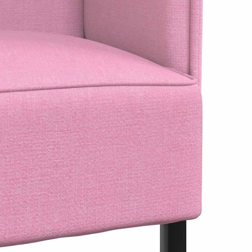 Sofa s visokim naslonom 101cm Ružičasta tkanina