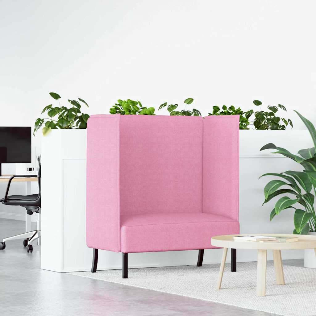 Sofa s visokim naslonom 101cm Ružičasta tkanina