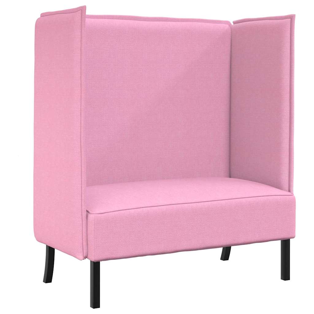Sofa s visokim naslonom 101cm Ružičasta tkanina