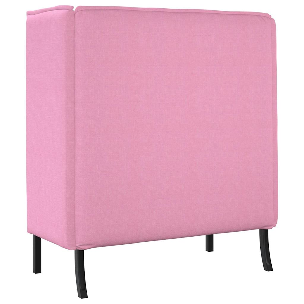 Sofa s visokim naslonom 101cm Ružičasta tkanina