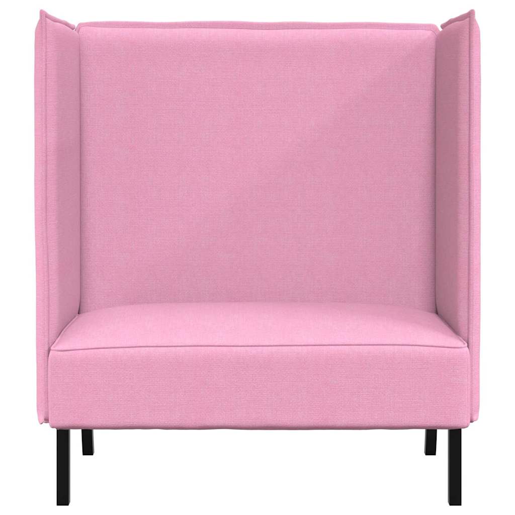 Sofa s visokim naslonom 101cm Ružičasta tkanina