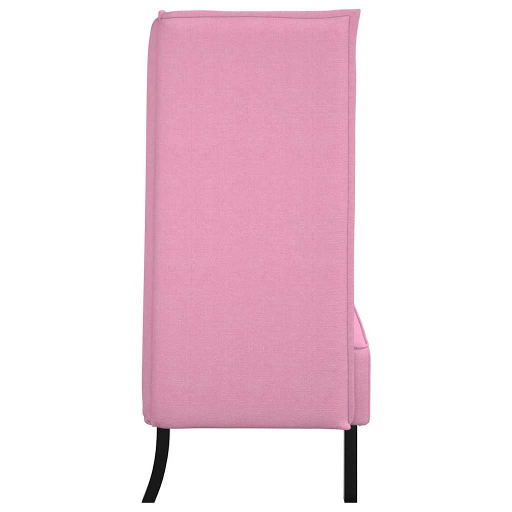 Sofa s visokim naslonom 101cm Ružičasta tkanina