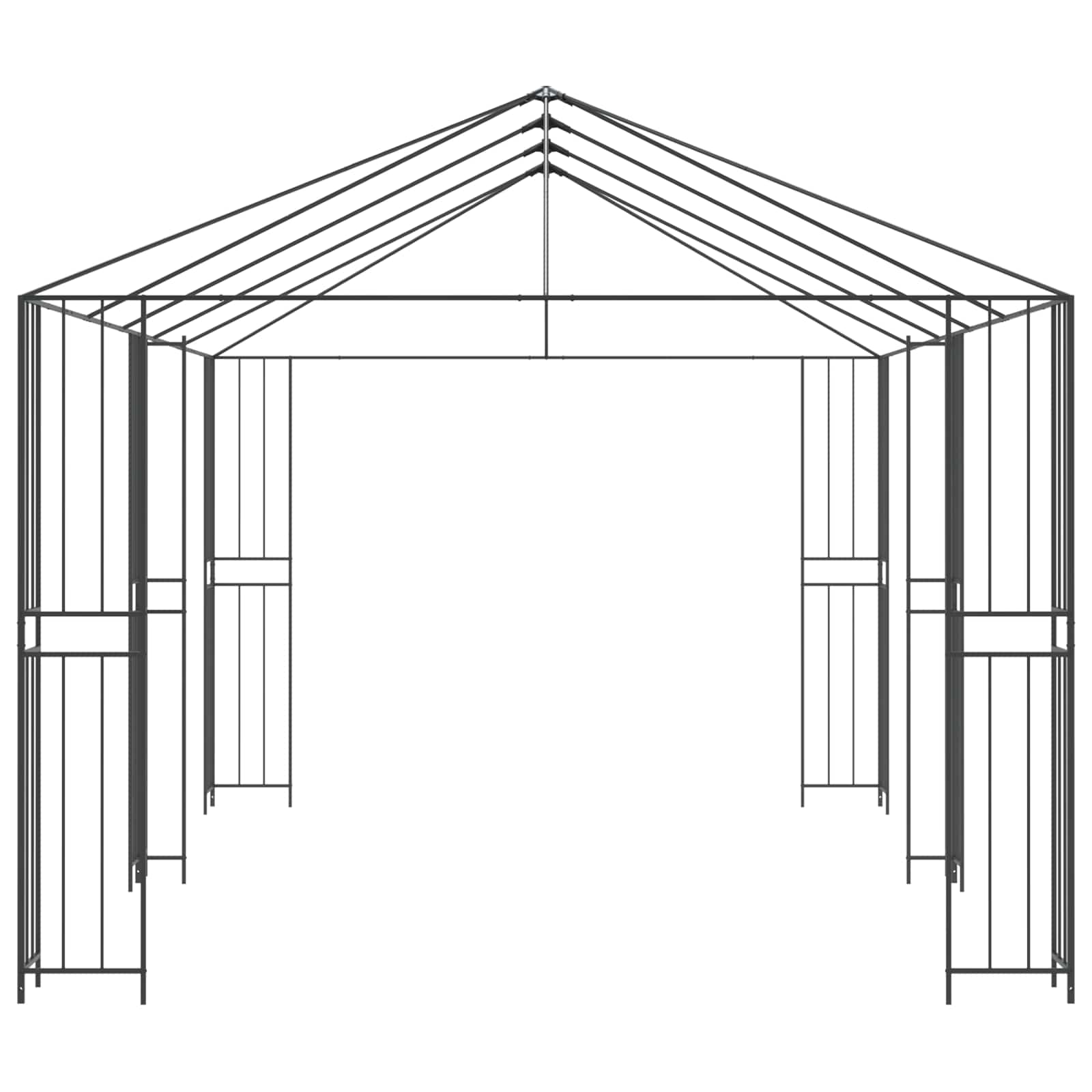 Okvir za gazebo 6 x 3 m Crna Čelik