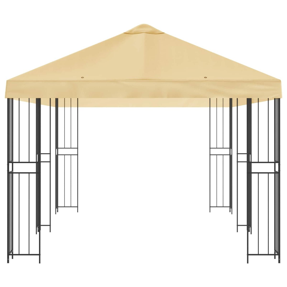 Paviljon s bočnim stranama 6 x 3 m Krem Poliester i čelik 190