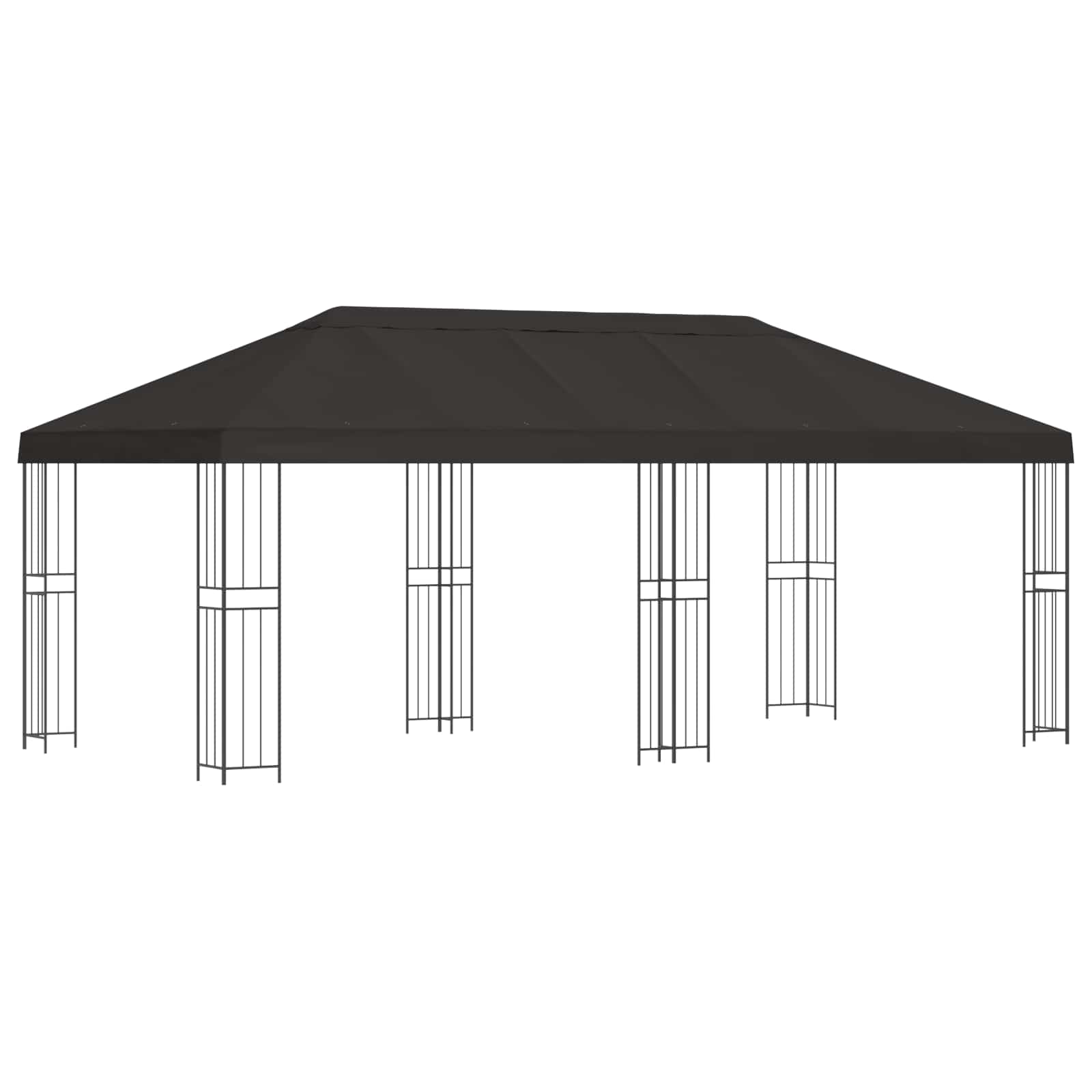 Paviljon s bočnim stranama 6 x 3 m Antracit Poliester i čelik