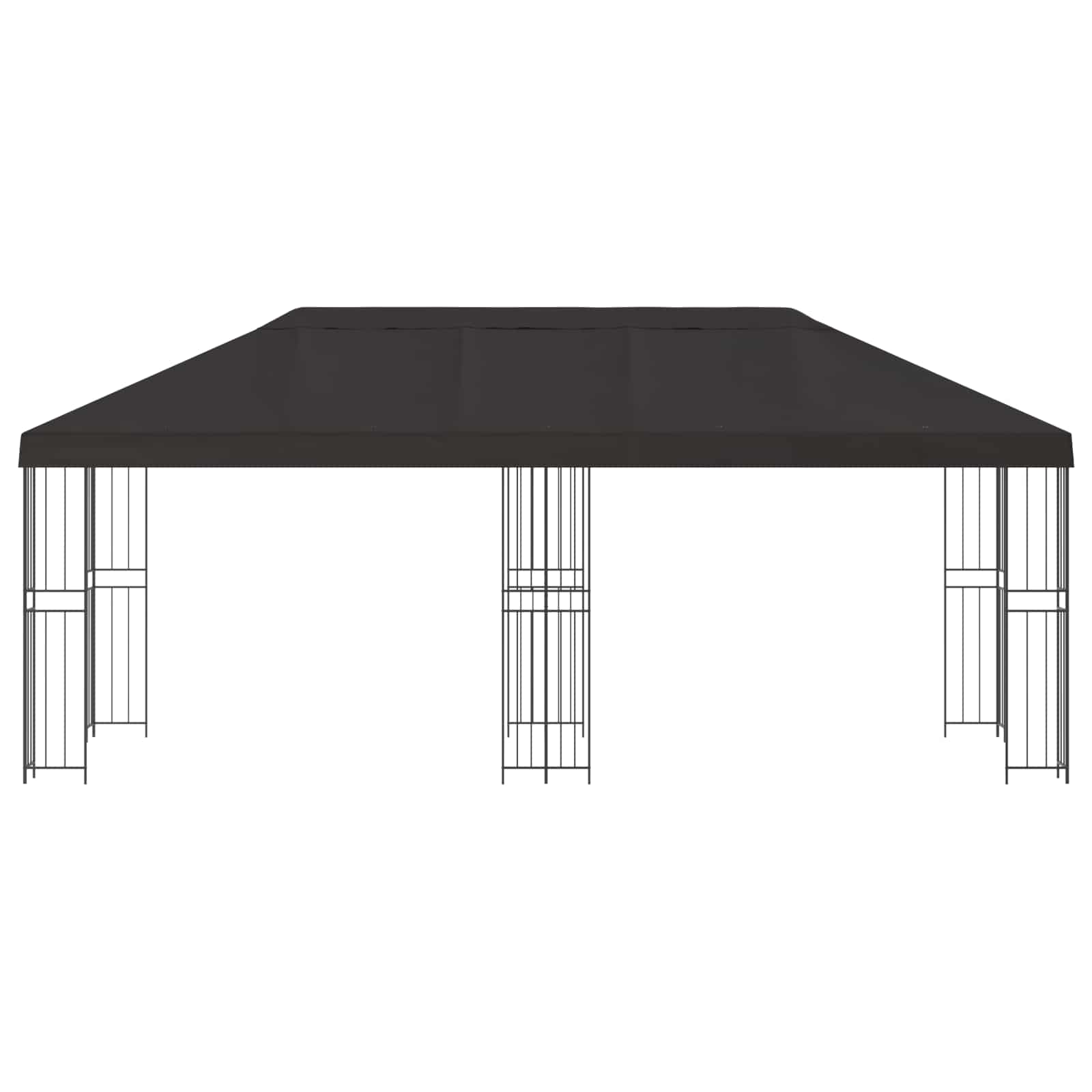 Paviljon s bočnim stranama 6 x 3 m Antracit Poliester i čelik