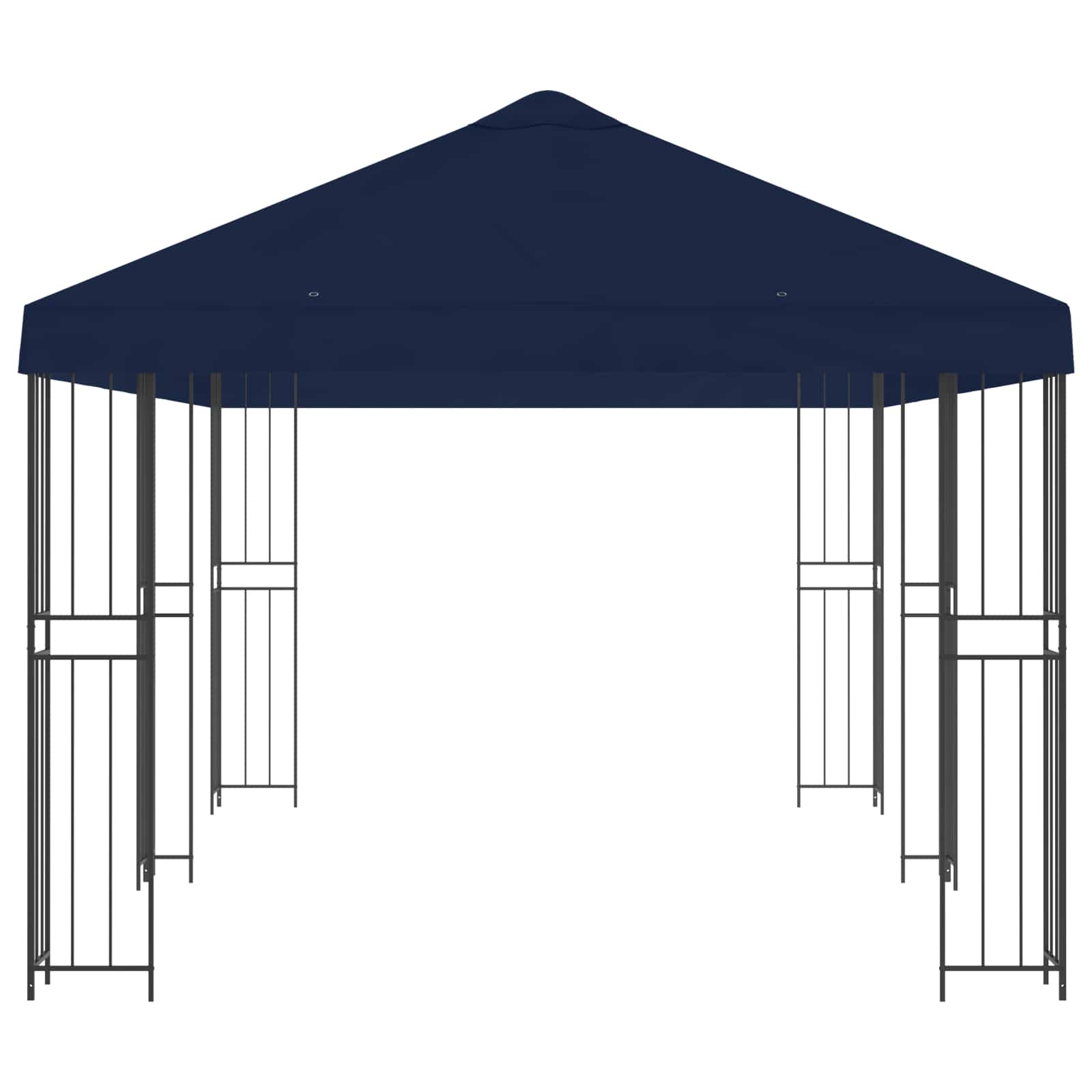 Paviljon s bočnim stranama 6 x 3 m Plava Poliester i čelik 190