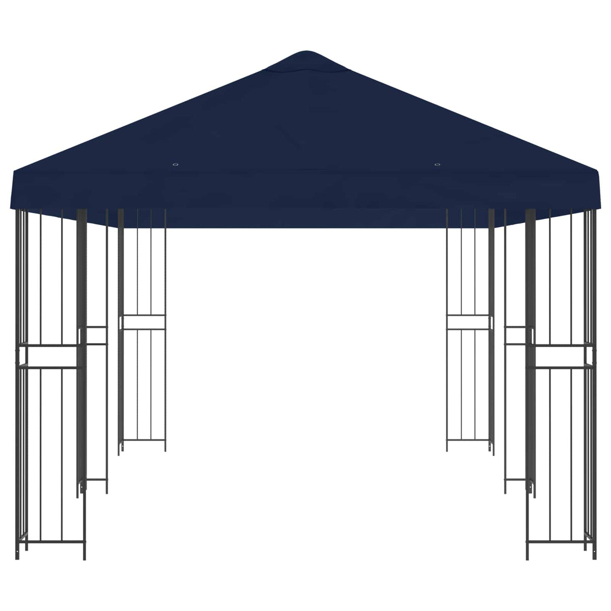 Paviljon s bočnim stranama 6 x 3 m Plava Poliester i čelik 190