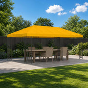 Paviljon s bočnim stranama 6 x 3 m Žuta Poliester i čelik 190