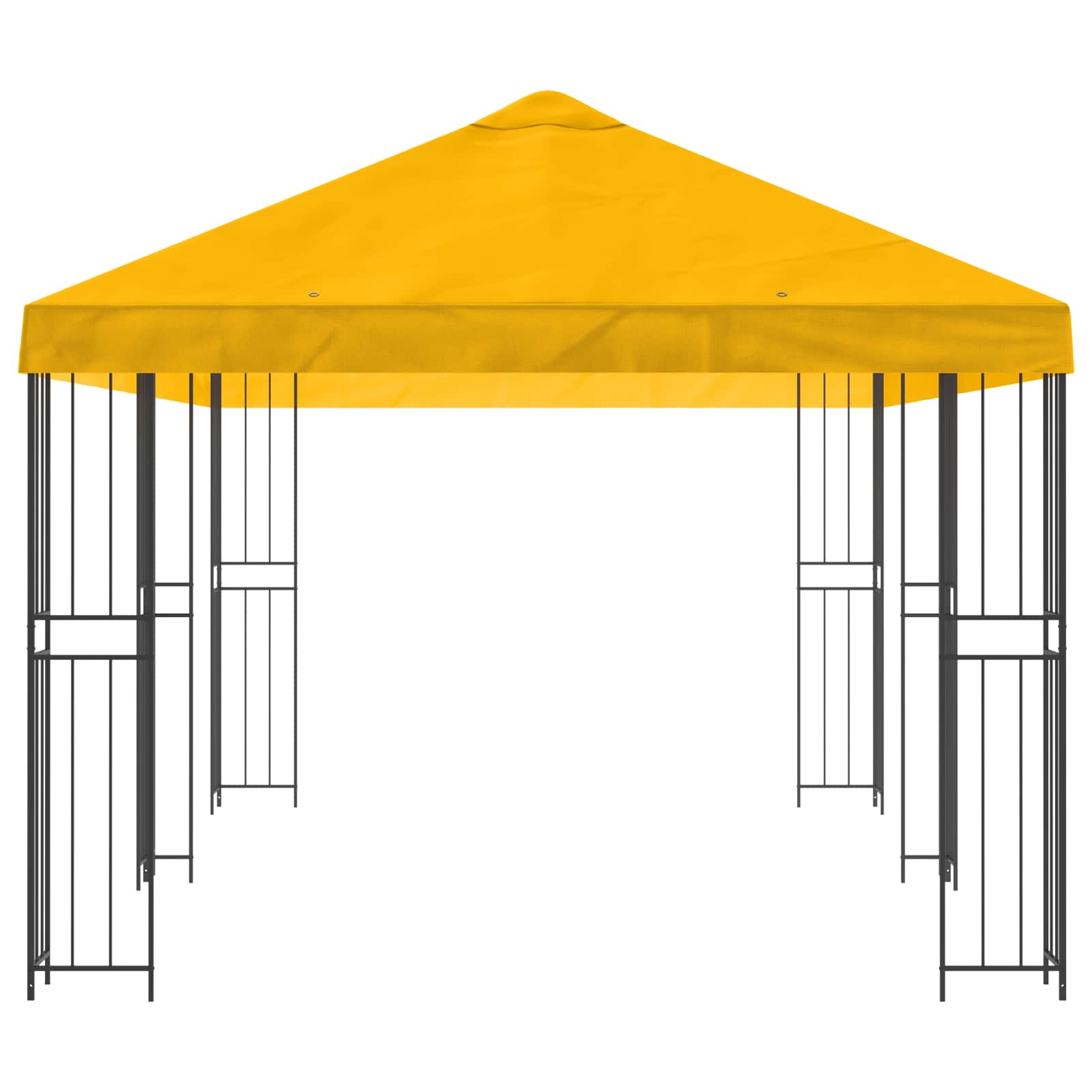Paviljon s bočnim stranama 6 x 3 m Žuta Poliester i čelik 190
