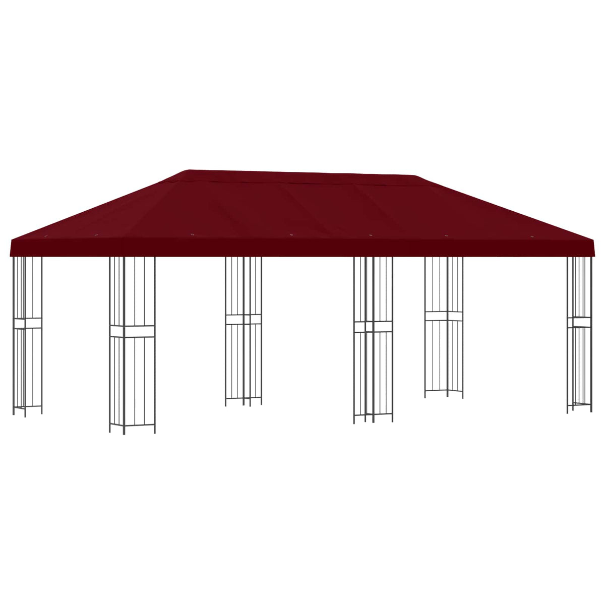 Paviljon s bočnim stranama 6 x 3 m Tamno crvena