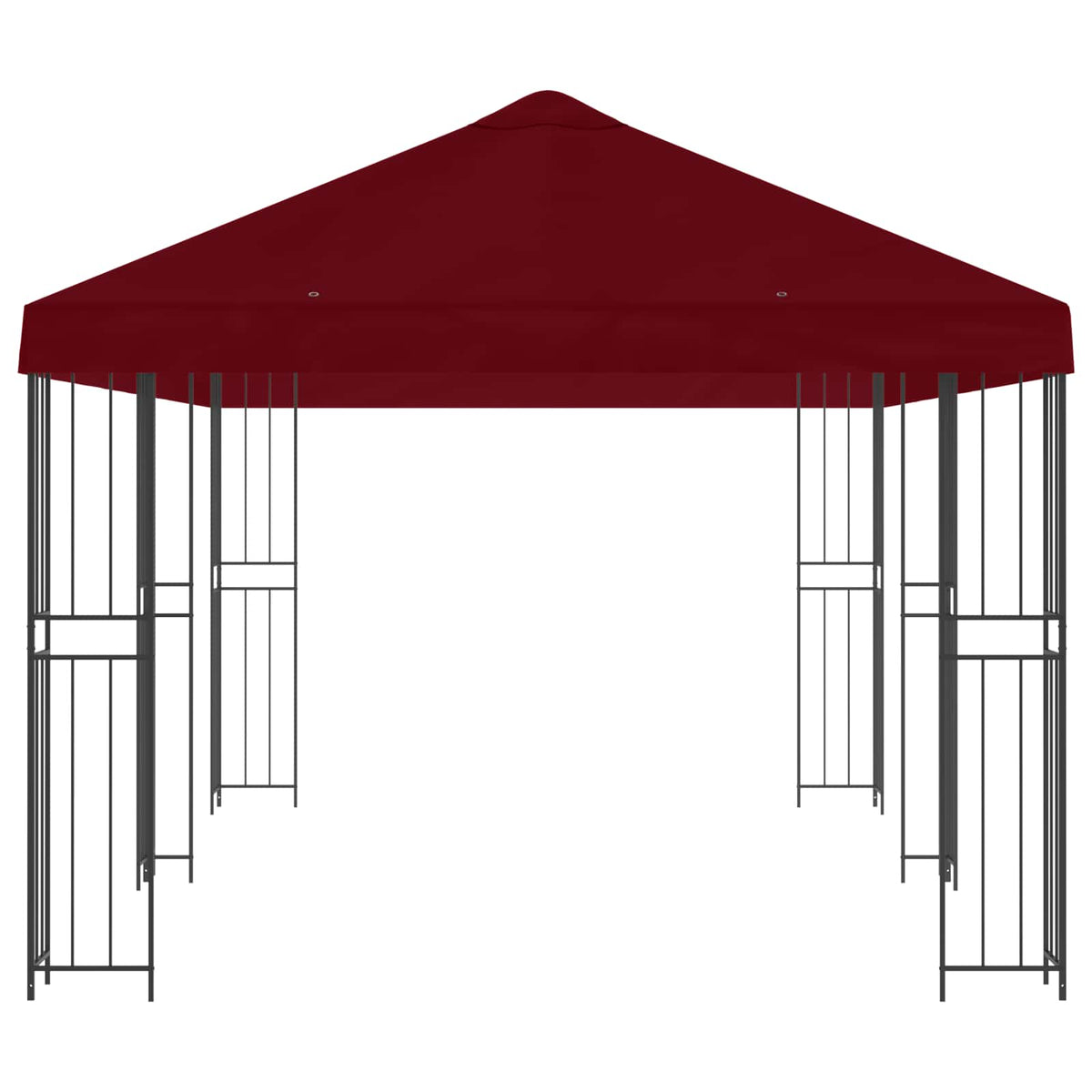 Paviljon s bočnim stranama 6 x 3 m Tamno crvena