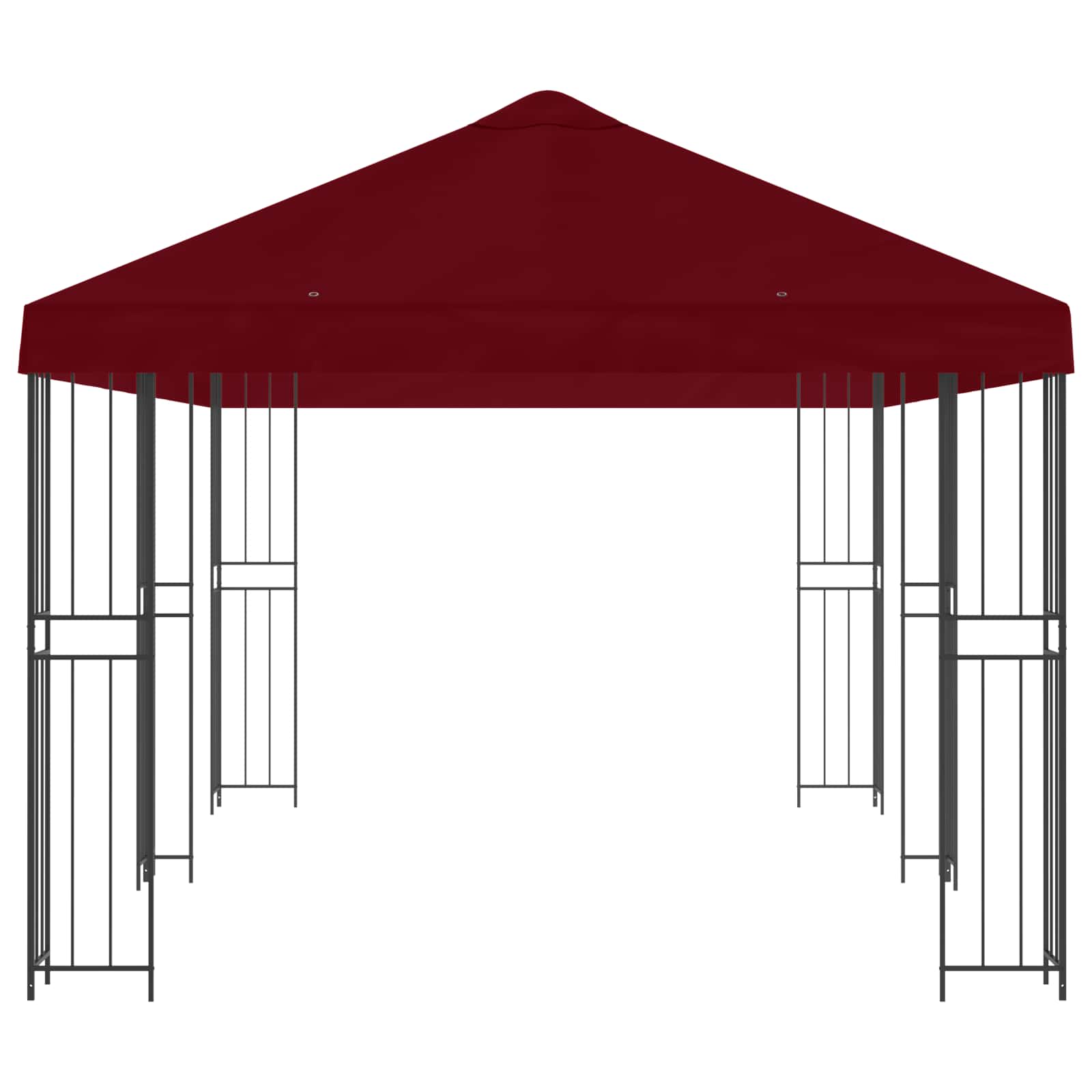 Paviljon s bočnim stranama 6 x 3 m Tamno crvena