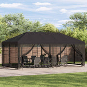 Paviljon s bočnim stranama 6 x 3 m Antracit Poliester i čelik