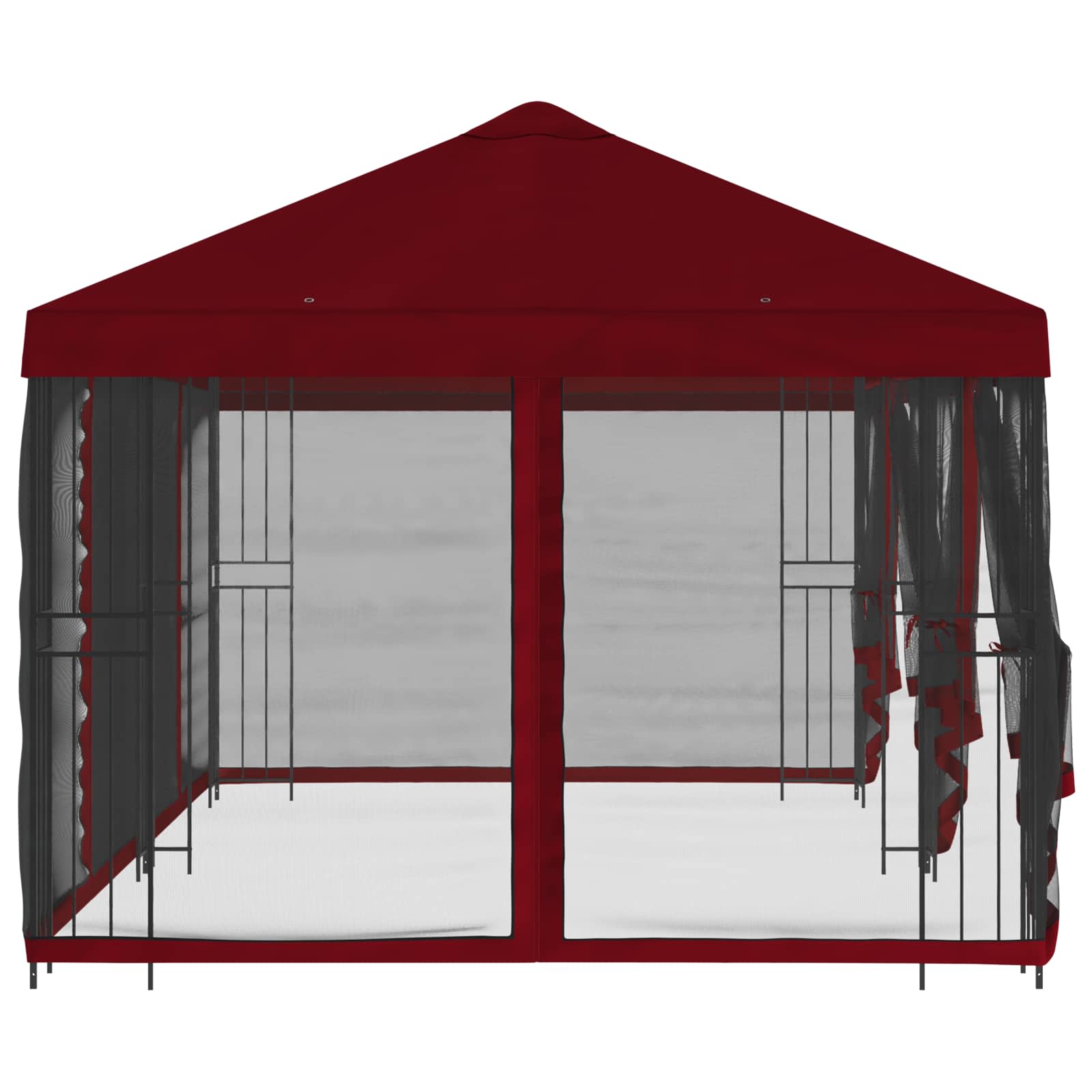 Paviljon s bočnim stranama 6 x 3 m Tamno crvena