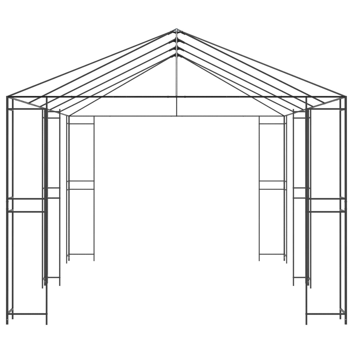 Okvir za gazebo 6 x 3 m Crna Čelik