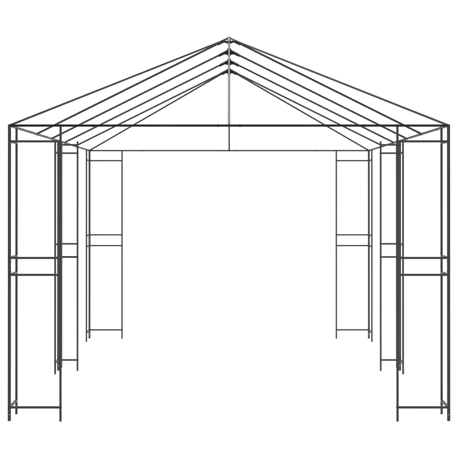 Okvir za gazebo 6 x 3 m Crna Čelik