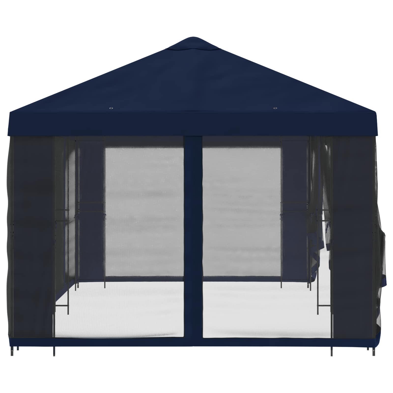 Paviljon s bočnim stranama 6 x 3 m Plava Poliester i čelik 190