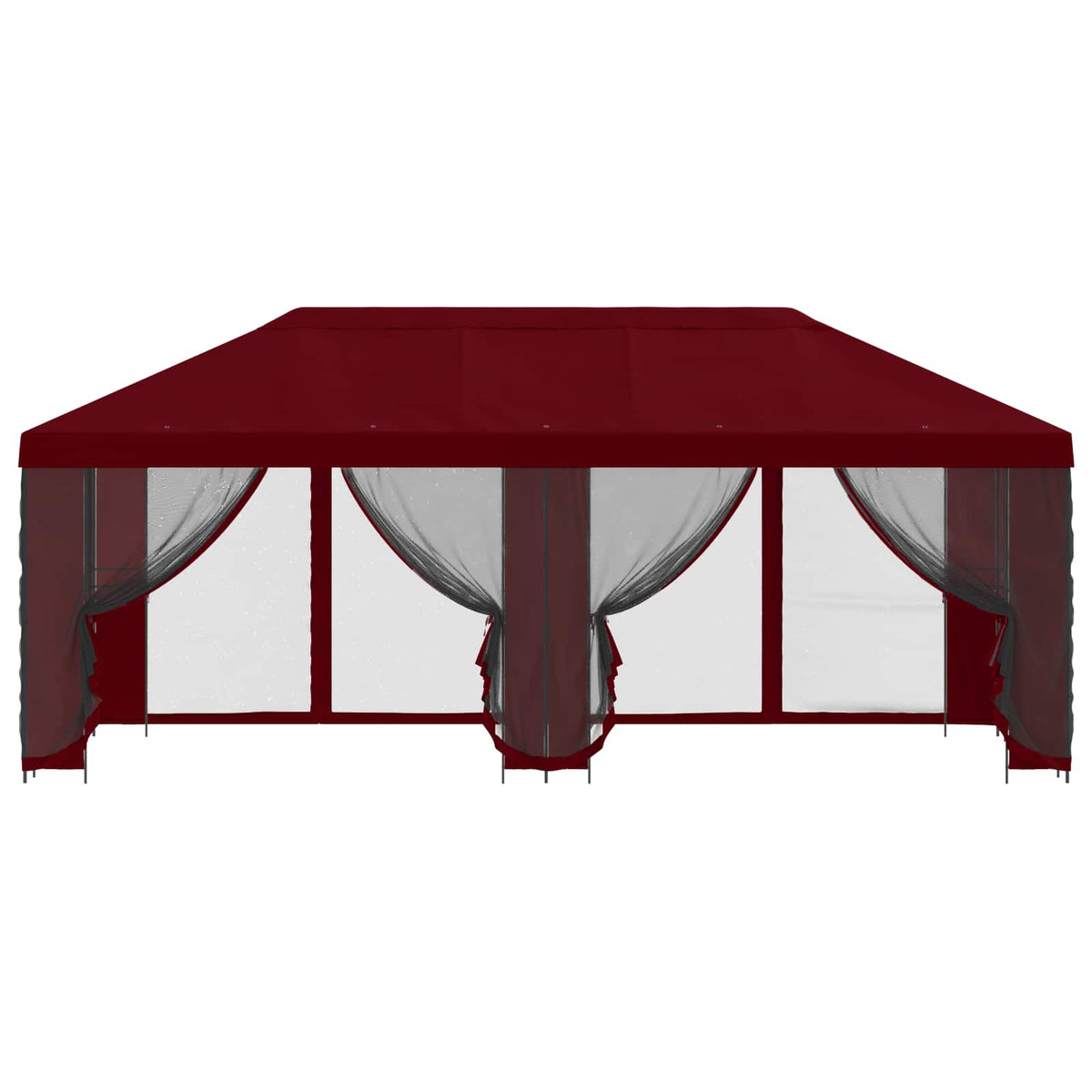 Paviljon s bočnim stranama 6 x 3 m Tamno crvena