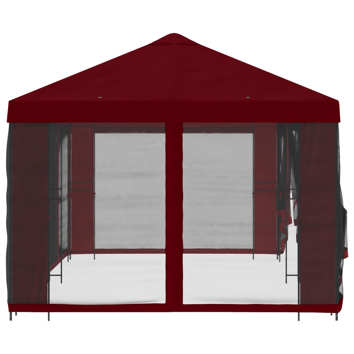Paviljon s bočnim stranama 6 x 3 m Tamno crvena