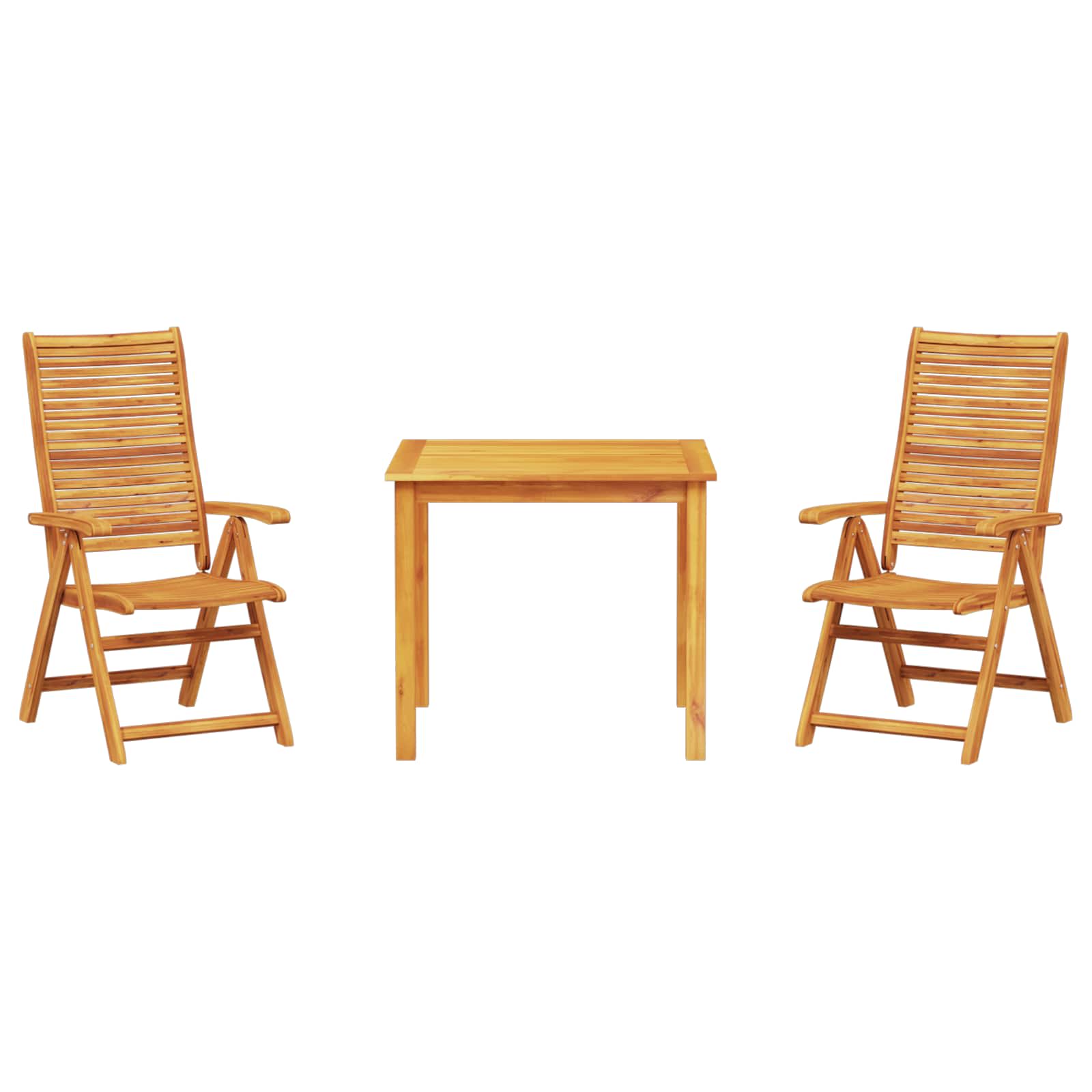 Vrtni set za objed 3 pcs Smeđa Čvrsto drvo akacije