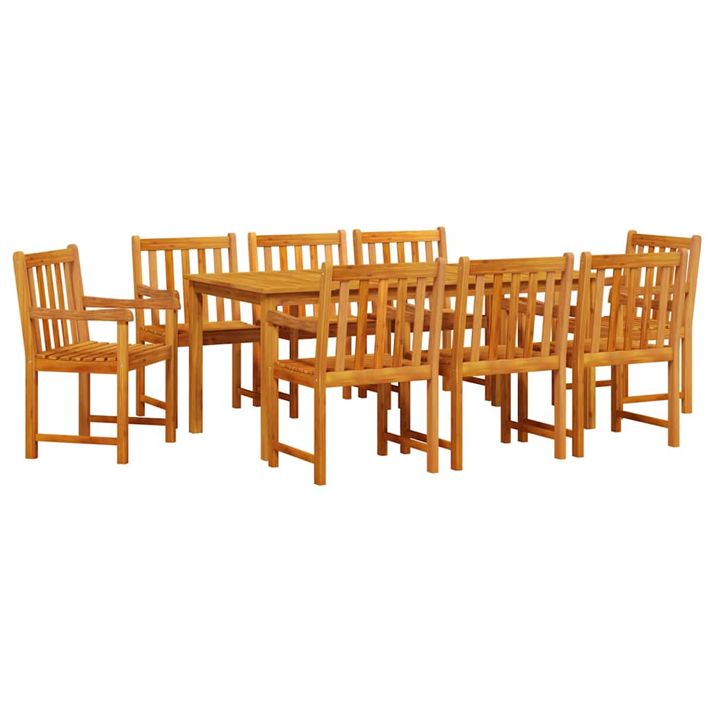 Vrtni set za objed 9 pcs Smeđa Čvrsto drvo akacije