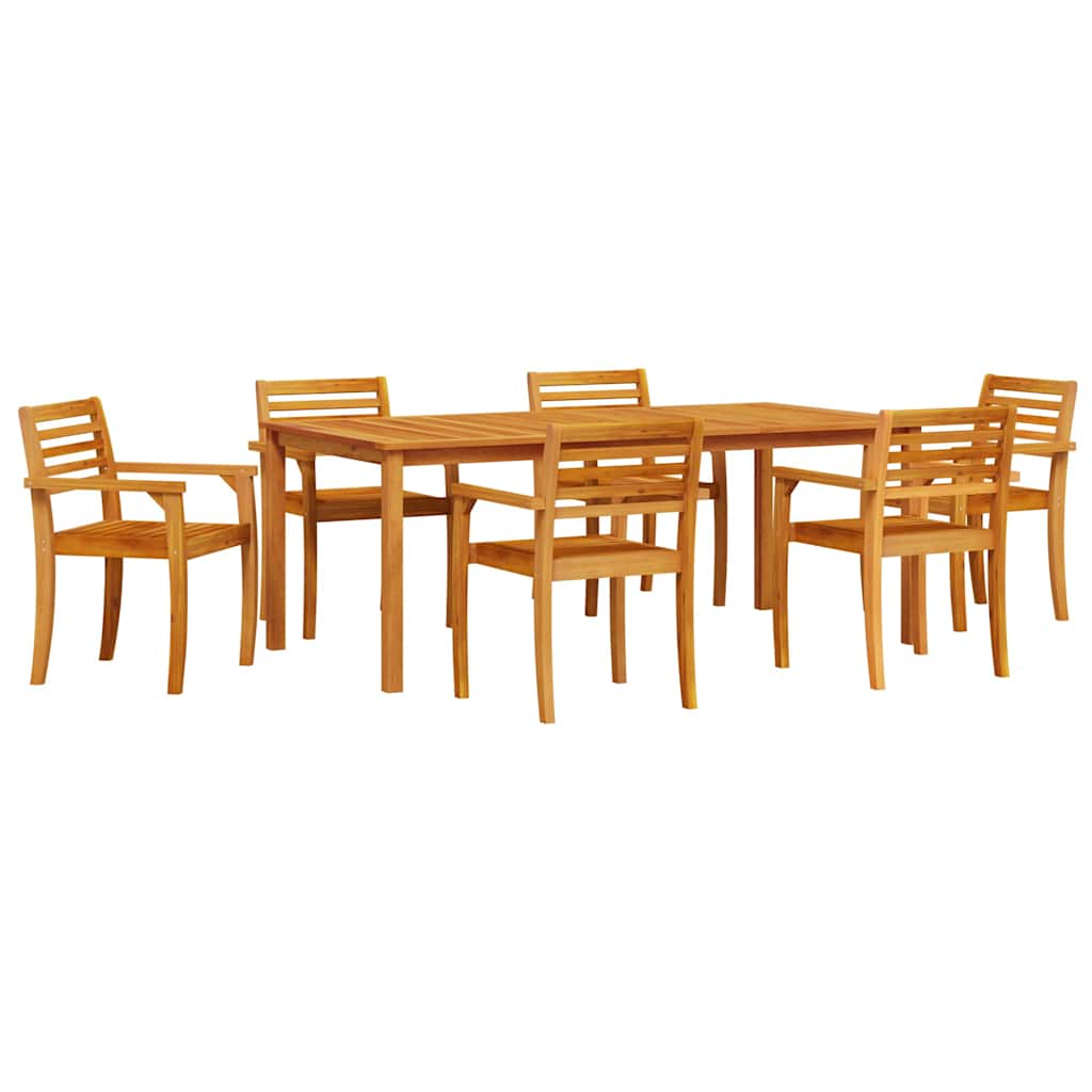 Vrtni set za objed 9 pcs Smeđa Čvrsto drvo akacije