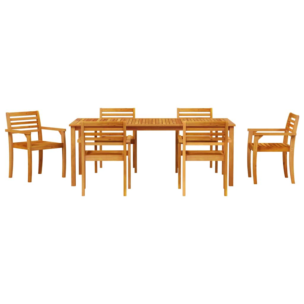 Vrtni set za objed 9 pcs Smeđa Čvrsto drvo akacije