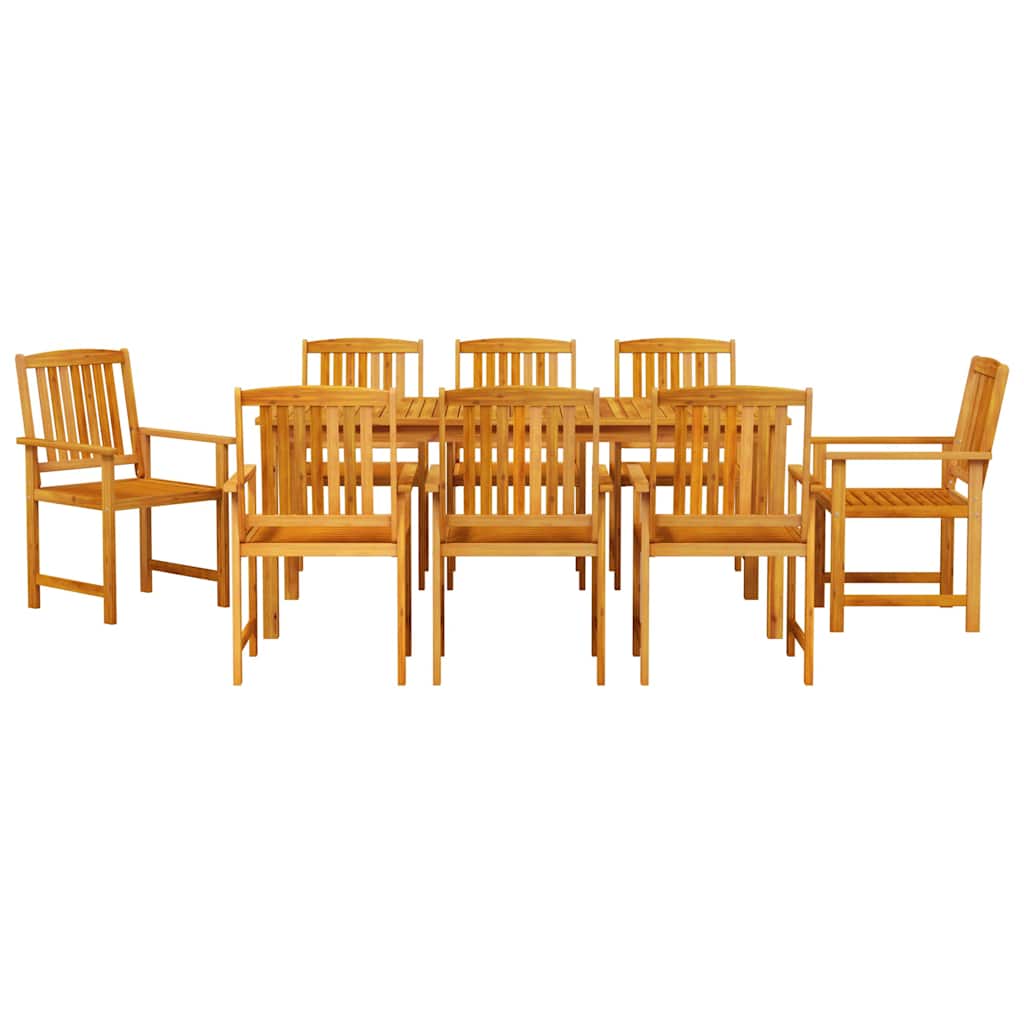 Vrtni set za objed 9 pcs Smeđa Čvrsto drvo akacije