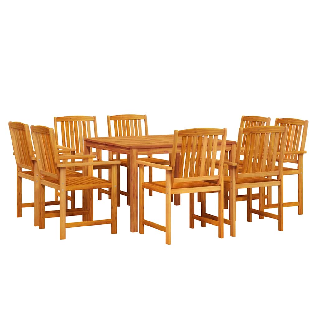 Vrtni set za objed 9 pcs Smeđa Čvrsto drvo akacije