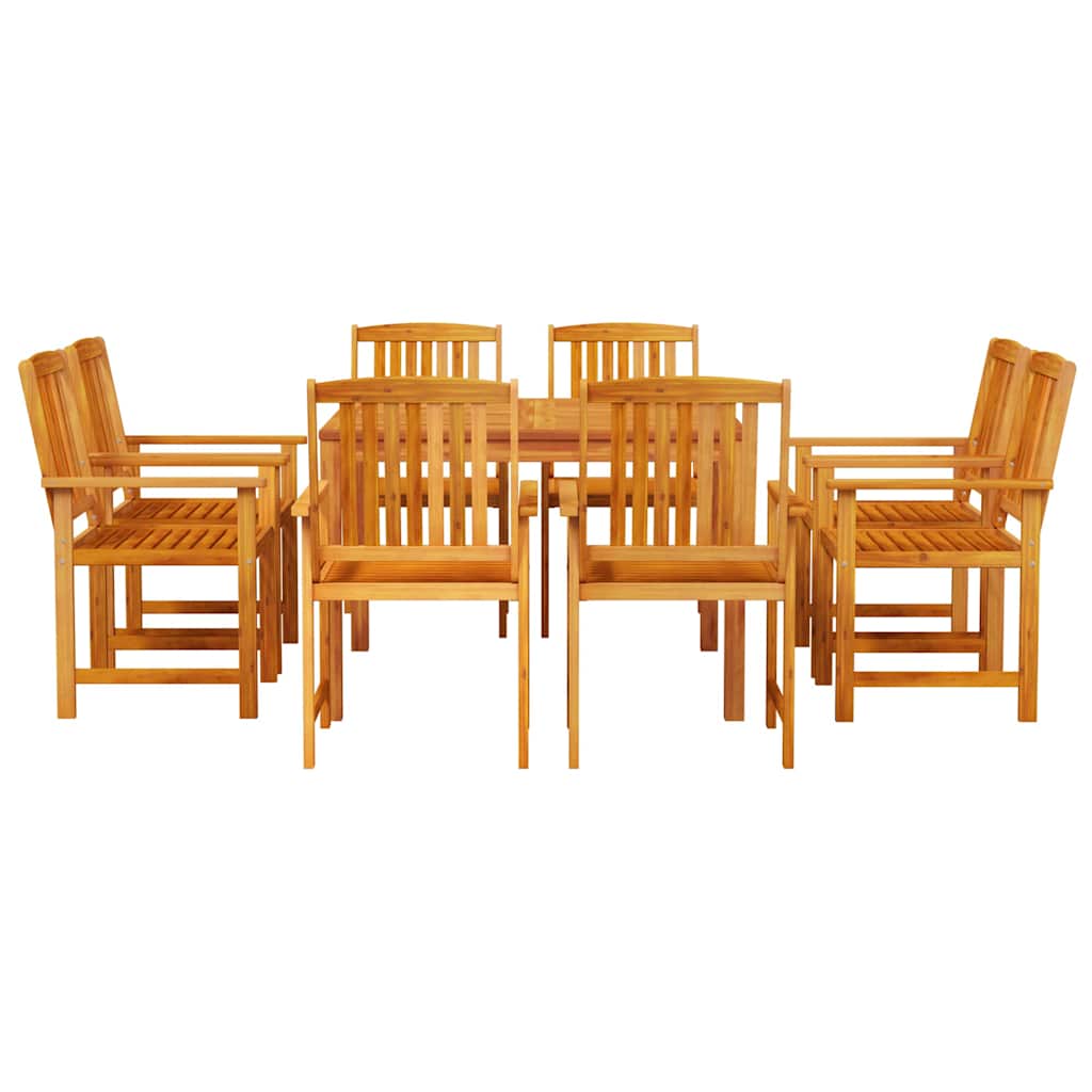 Vrtni set za objed 9 pcs Smeđa Čvrsto drvo akacije