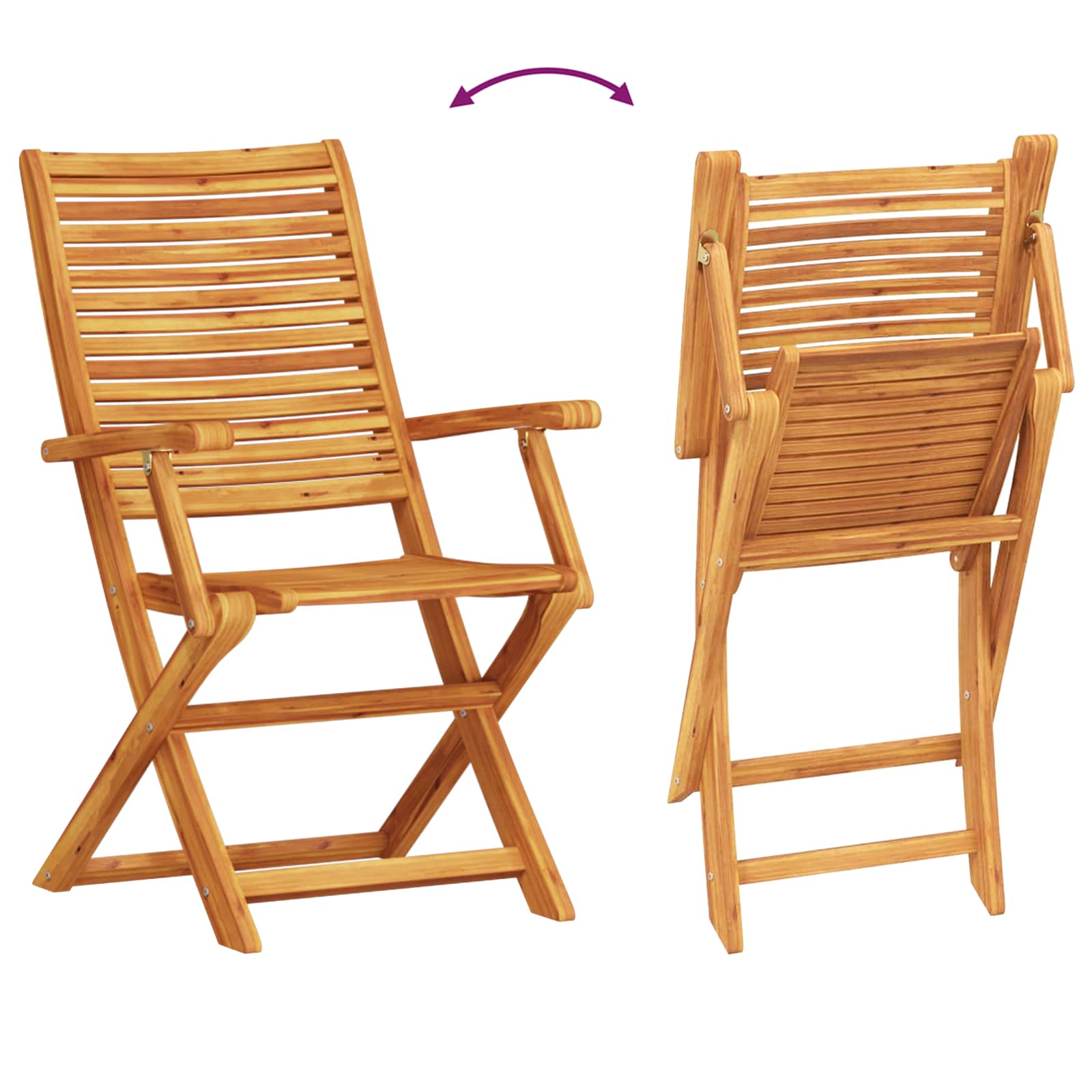 Sklopivi bistro set 3 pcs Smeđa Čvrsto drvo akacije