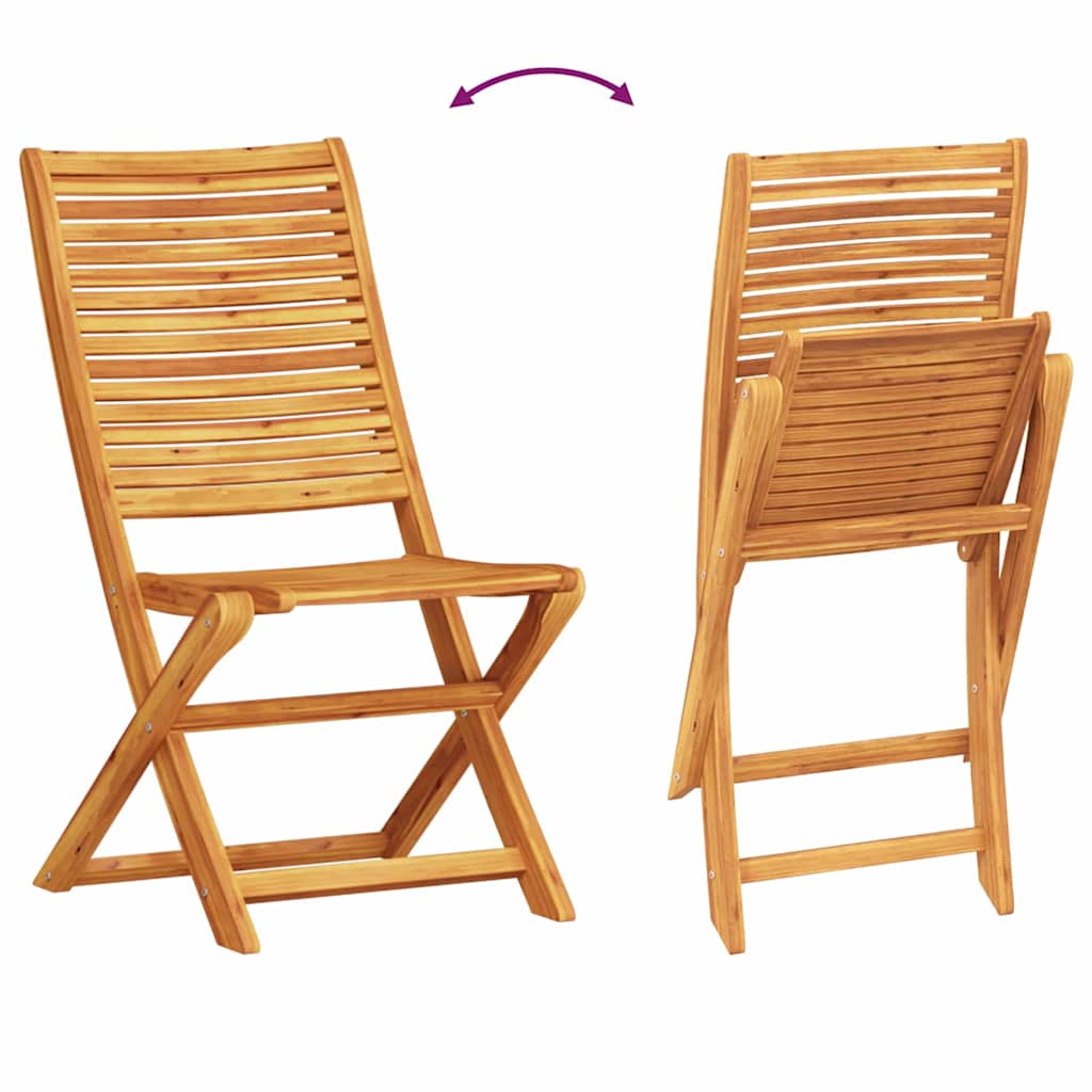 Sklopivi bistro set 3 pcs Smeđa Čvrsto drvo akacije