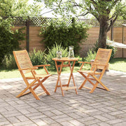 Sklopivi bistro set 3 kom. Smeđa Čvrsto drvo akacije