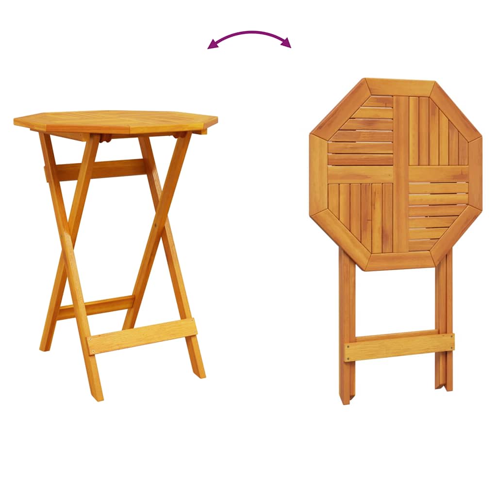 Sklopivi bistro set 3 kom. Smeđa Čvrsto drvo akacije
