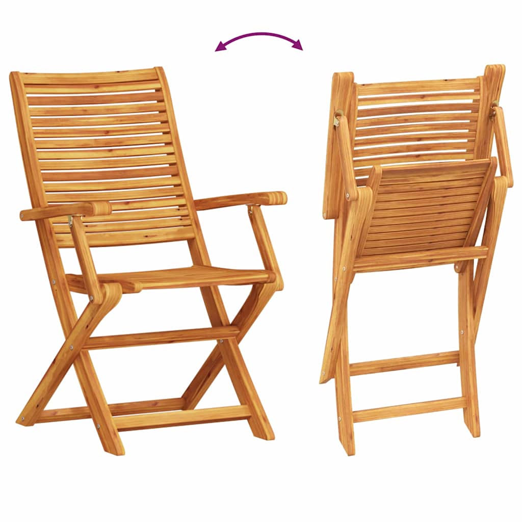 Sklopivi bistro set 3 kom. Smeđa Čvrsto drvo akacije