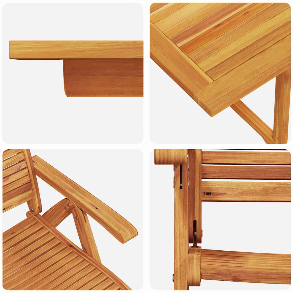 Vrtni set za objed 5 kom. Smeđa Čvrsto drvo akacije 170 x 80 x 75 cm